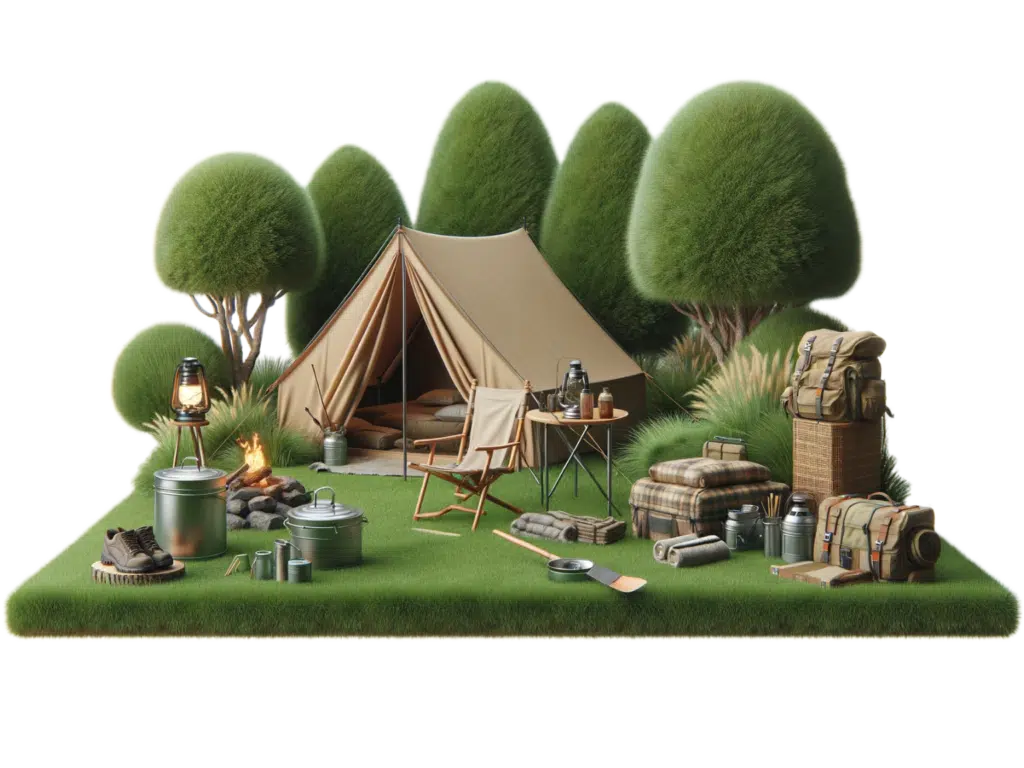 Heavy camping, hiking and outdoor equipment and gear