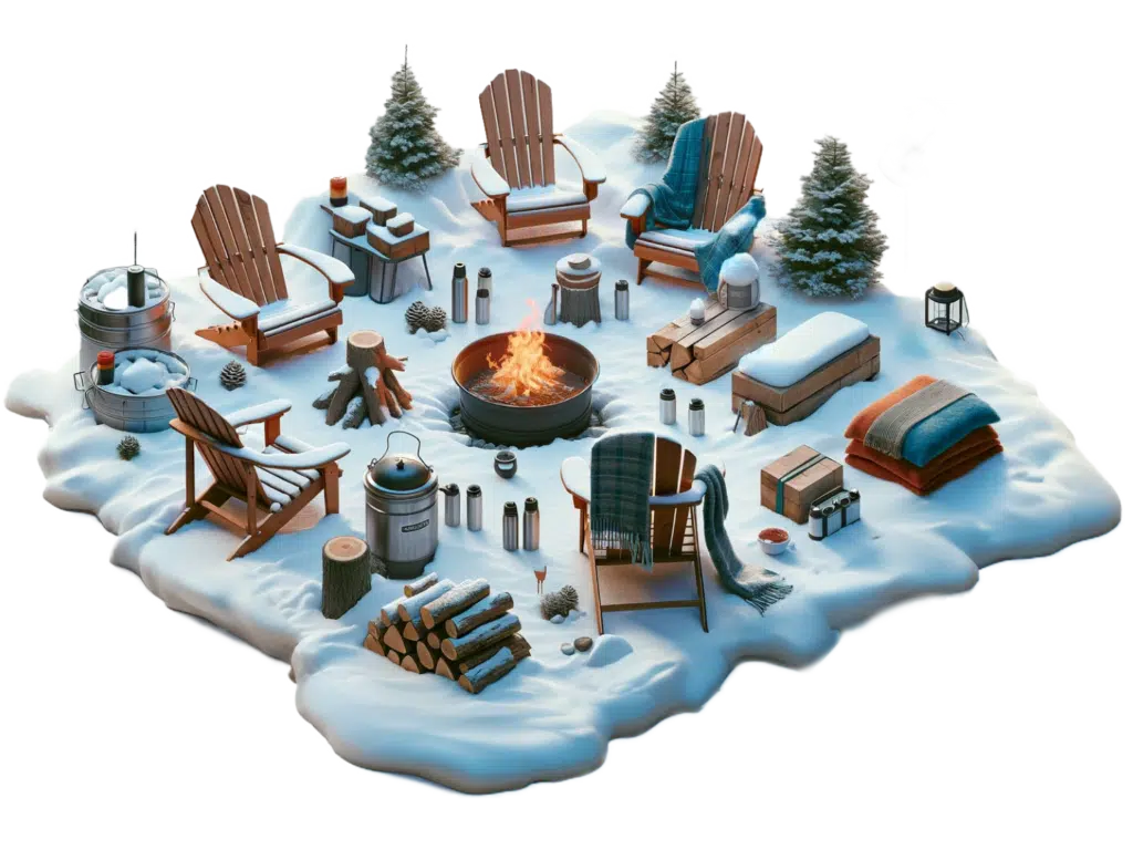 Heavy outdoor winter equipment and gear